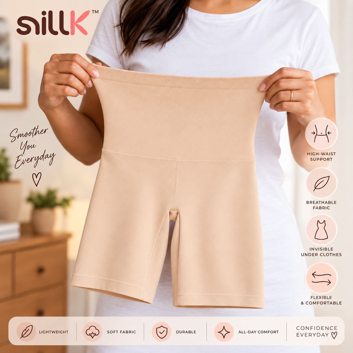 Sillk Sculptβ’ High Waisted Tummy Control Shapewear Shorts