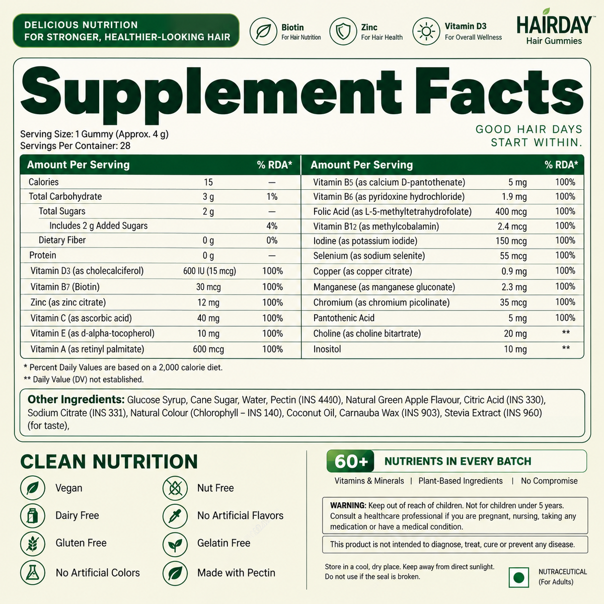 HAIRDAY™ Hair Nutrition Gummies