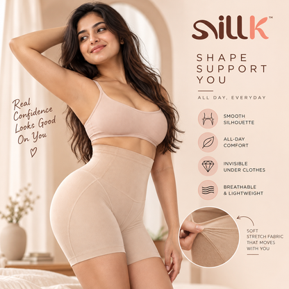 Sillk Sculpt™ High Waisted Tummy Control Shapewear Shorts