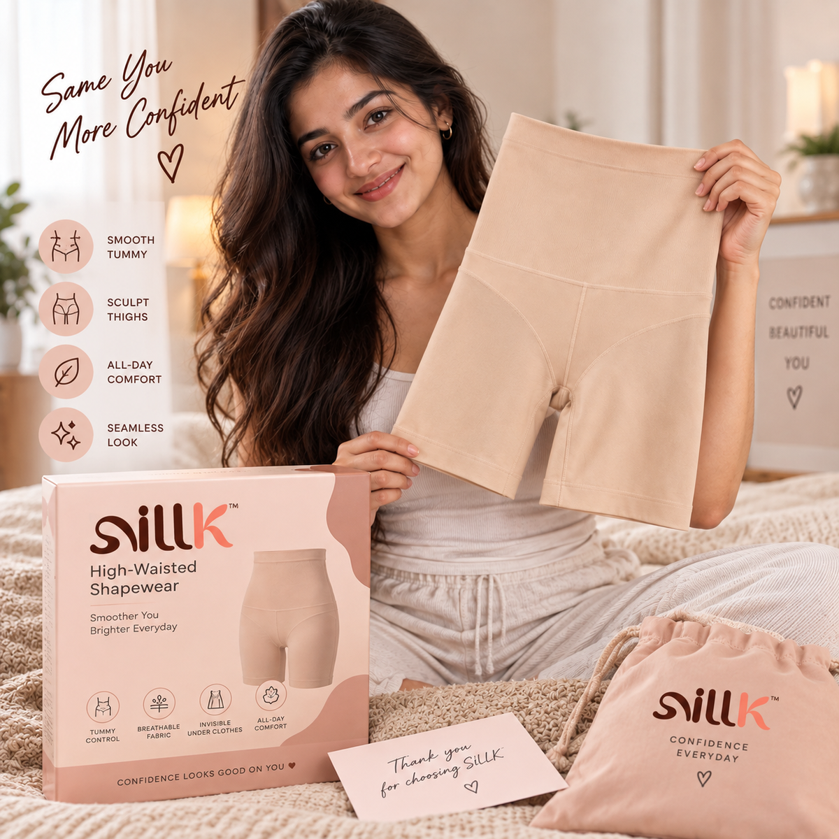 Sillk Sculpt™ High Waisted Tummy Control Shapewear Shorts