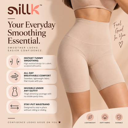 Sillk Sculpt™ High Waisted Tummy Control Shapewear Shorts