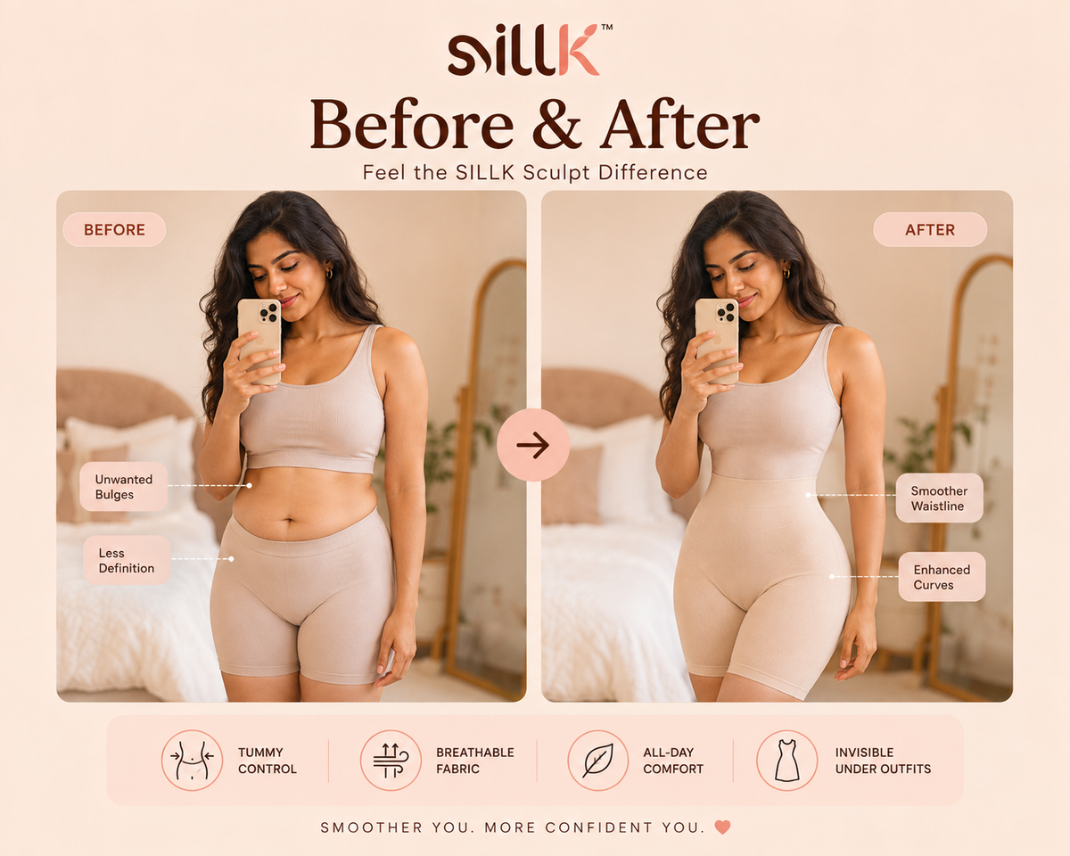 Sillk Sculpt™ High Waisted Tummy Control Shapewear Shorts